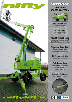 Nacelles à bras articulés sur roues Niftylift SD 120 T
