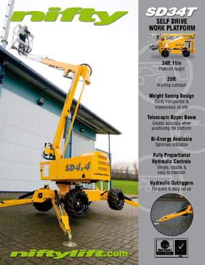 Nacelles à bras articulés sur roues Niftylift SD 34 T