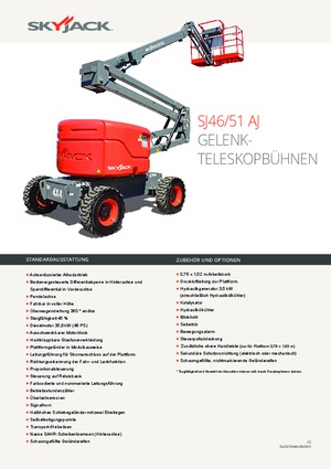 Nacelles à bras articulés sur roues Skyjack SJ 51 AJ