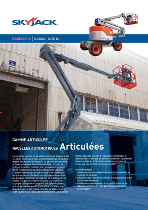Nacelles à bras articulés sur roues Skyjack SJ 51 AJ