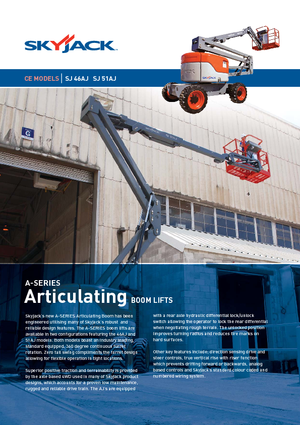Nacelles à bras articulés sur roues Skyjack SJ 51 AJ