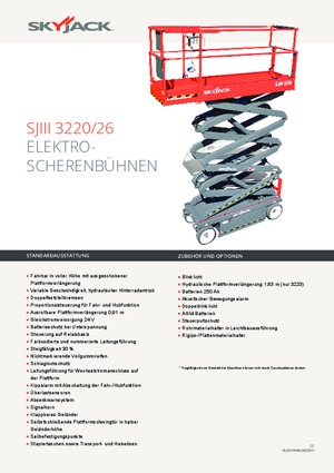 Nacelles ciseaux X su roues Skyjack SJ III 3220