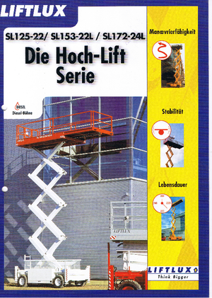 Nacelles ciseaux X su roues Liftlux SL 153-22