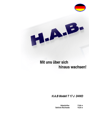 Nacelles télescopiques sur roues HAB T 17 JD 4WD