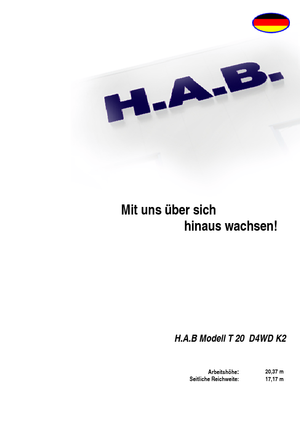 Nacelles télescopiques sur roues HAB T 20 D 4WD K2