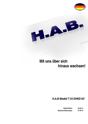 Nacelles télescopiques sur roues HAB T 24 D 4WD K5