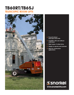 Nacelles télescopiques sur roues Snorkel T60RT