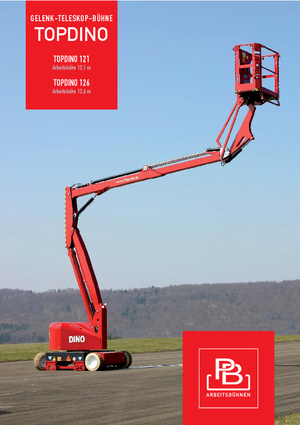 Nacelles à bras articulés sur roues PB Topdino 126 D