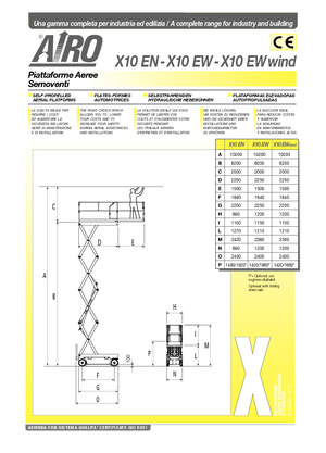 Nacelles ciseaux X su roues AIRO X 10 EW
