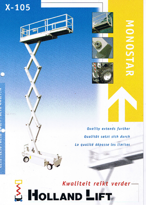 Nacelles ciseaux X su roues Holland-Lift X 105 DL 18 4WD P