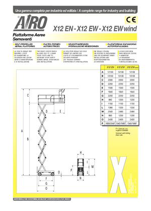 Nacelles ciseaux X su roues AIRO X 12 EN