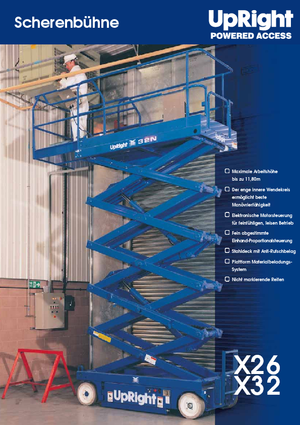 Nacelles ciseaux X su roues UpRight X 26 N