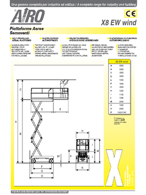 Nacelles ciseaux X su roues AIRO X 8 EW Wind