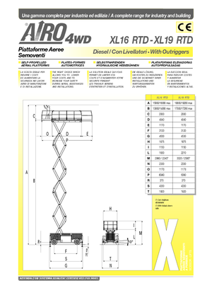 Nacelles ciseaux X su roues AIRO XL 19 RTD