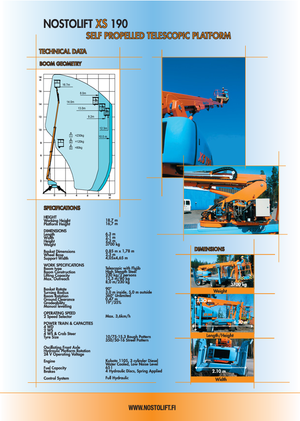 Nacelles télescopiques sur roues Nostolift XS 190