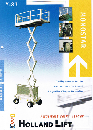 Nacelles ciseaux X su roues Holland-Lift Y 83 DL 16 4WD