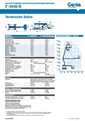 Nacelles à bras articulés sur roues Genie Z-34/22 IC