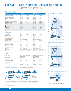Nacelles à bras articulés sur roues Genie Z-40/23N