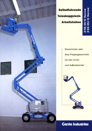 Nacelles à bras articulés sur roues Genie Z 45/25 J IC Narrow