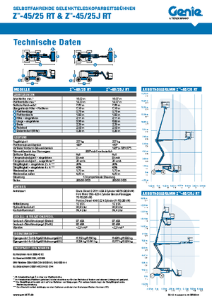 Nacelles à bras articulés sur roues Genie Z-45/25 RT