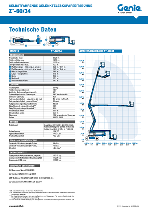 Nacelles à bras articulés sur roues Genie Z-60/34