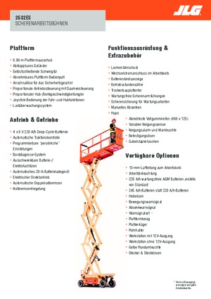 Nacelles ciseaux X su roues JLG 2632ES