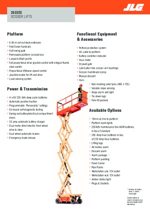 Nacelles ciseaux X su roues JLG 2632ES
