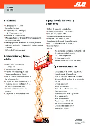Nacelles ciseaux X su roues JLG 2632ES