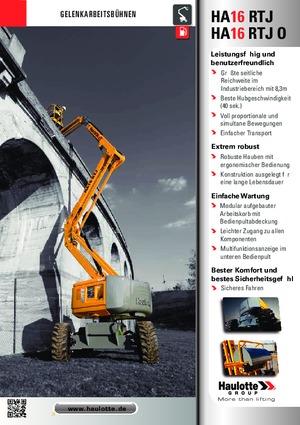 Nacelles à bras articulés sur roues Haulotte HA16 RTJ