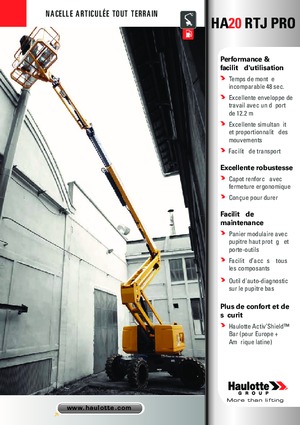 Nacelles à bras articulés sur roues Haulotte HA20 RTJ PRO