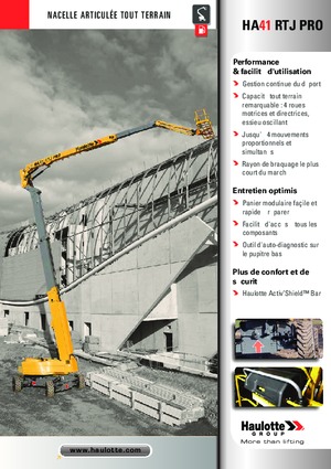 Nacelles à bras articulés sur roues Haulotte HA41 RTJ PRO