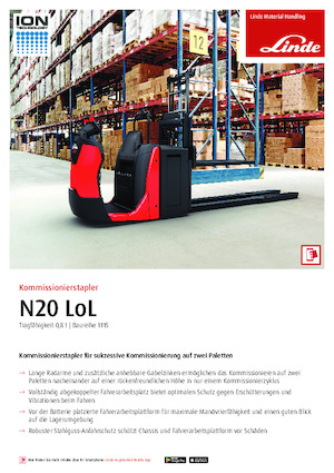 Préparateurs de commandes Linde N20LoL