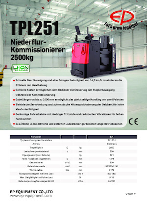Préparateurs de commandes EP TPL251