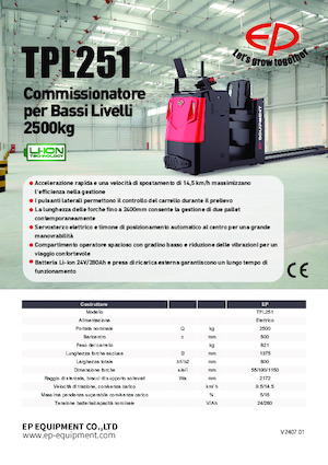 Préparateurs de commandes EP TPL251