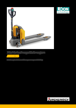 Transpalette ellectr. timon des piétons à partir du sol Jungheinrich AME 15