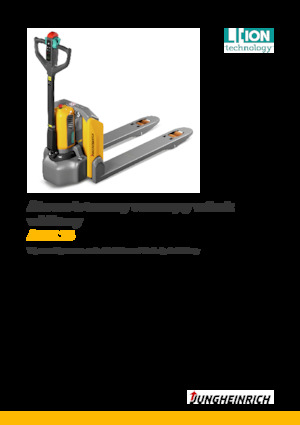 Transpalette ellectr. timon des piétons à partir du sol Jungheinrich AME 15