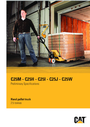 Transpalette ellectr. timon des piétons à partir du sol Caterpillar C25M