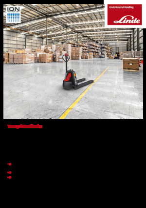 Transpalette ellectr. timon des piétons à partir du sol Linde MT15C