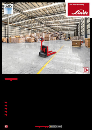 Transpalette ellectr. timon des piétons à partir du sol Linde MT15