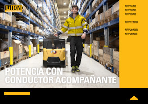 Transpalette ellectr. timon des piétons à partir du sol Caterpillar NPP20N3