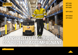 Transpalette ellectr. timon des piétons à partir du sol Caterpillar NPP20N3