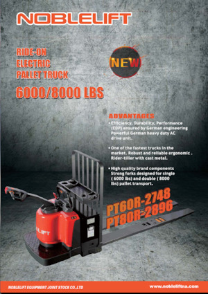 Transpalette ellectr. timon des piétons à partir du sol Noblelift PT80R