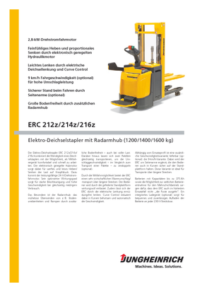 Gerbeurs à conducteur porté debout Jungheinrich ERC 212z