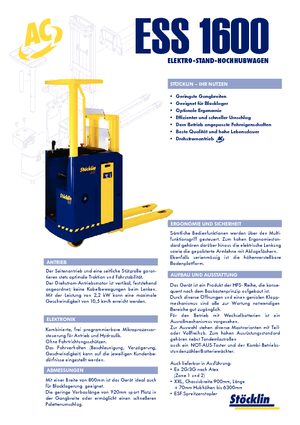 Gerbeurs à conducteur porté debout Stöcklin ESS 1600