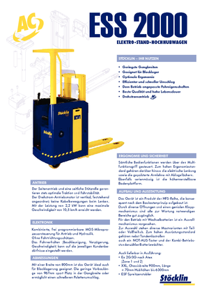 Gerbeurs à conducteur porté debout Stöcklin ESS 2000