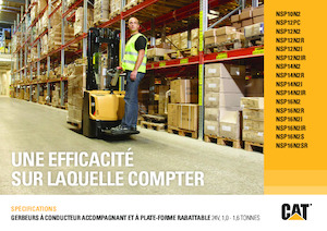 Gerbeurs à conducteur porté debout Caterpillar NSP16N2(I)R