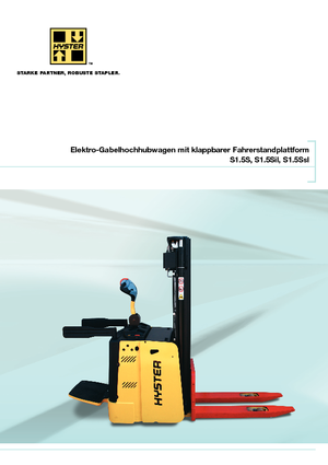 Gerbeurs à conducteur porté debout Hyster S 1.5 S-SL