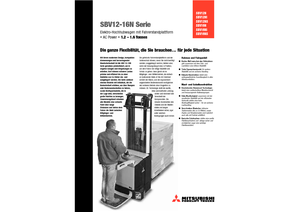 Gerbeurs à conducteur porté debout Mitsubishi SBV 12 NI