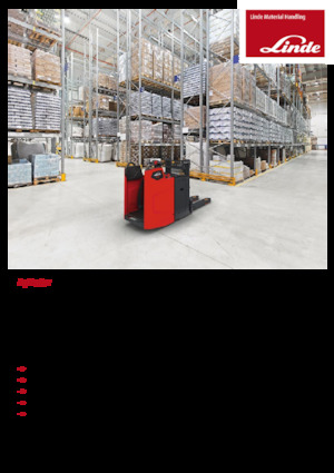 Gerbeurs à conducteur porté debout Linde D10FP