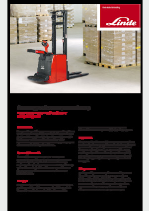 Gerbeurs à conducteur accompagnant Linde L16AP Std.